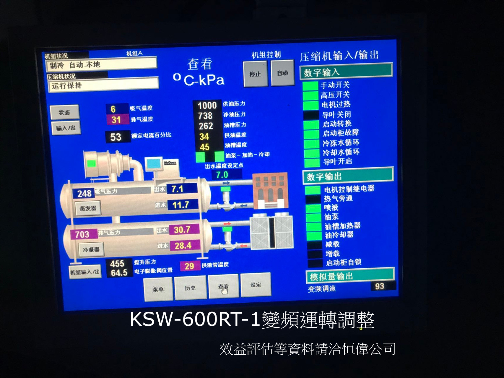 KSW 600RT定頻變頻更改案例